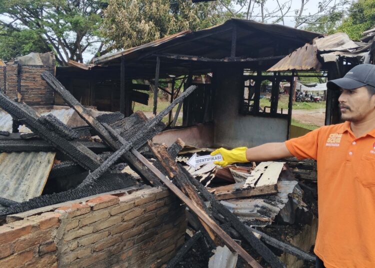 Paska Kebakaran 5 Rumah di Simpang Ulim, Polisi Olah TKP